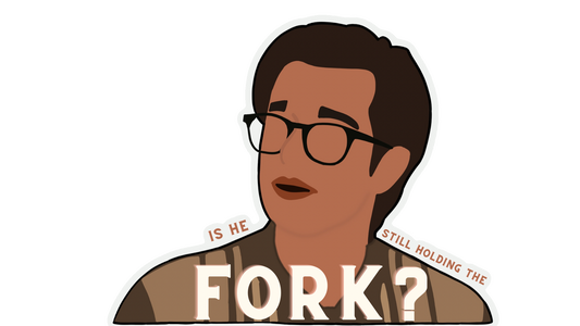 Is He Still Holding the Fork? Sticker | The Bear Inspired