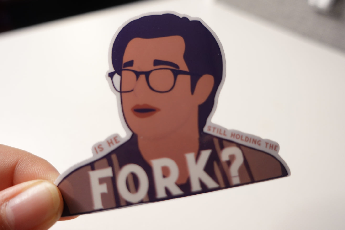 Is He Still Holding the Fork? Sticker | The Bear Inspired